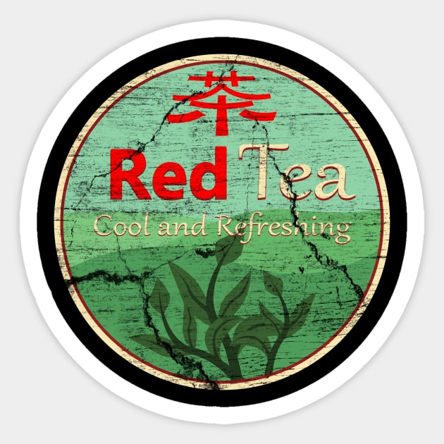 Red Tea Sticker by robotrobotROBOT